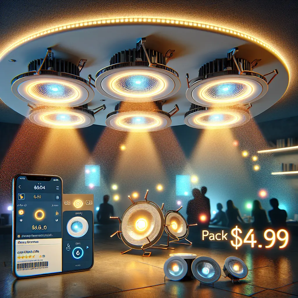 Govee Smart 6-Inch Recessed Lighting, 4 Pack for $84.99